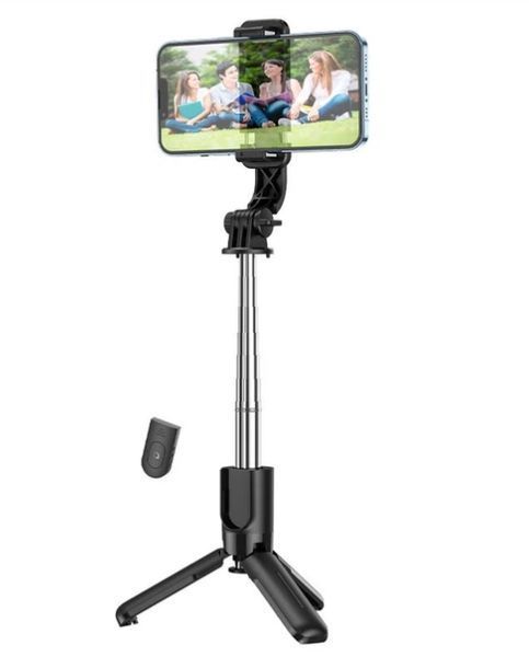 Селфі-монопод HOCO K17 Figure Wireless з триножкою Чорний 011 фото